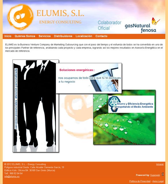 ELUMIS ya dispone de página web creada con Superweb