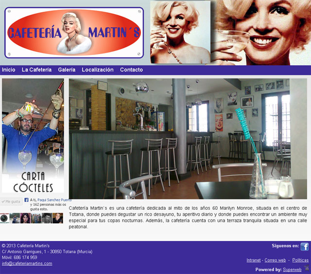 Cafetería Martin’s se da a conocer en Internet con Superweb