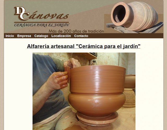 Alfarería artesanal Damián Cánovas estrena página web