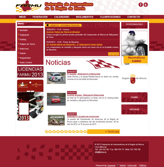 La Federación de Automovilismo de la Región de Murcia apuesta por “Superweb”