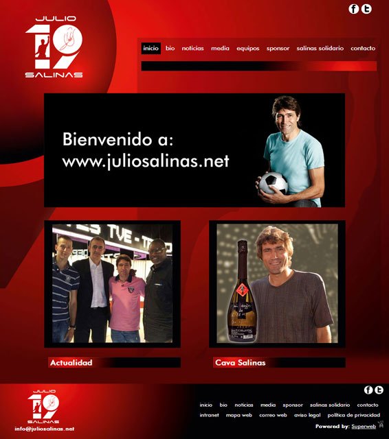 Julio Salinas confía en Superweb para su página web oficial