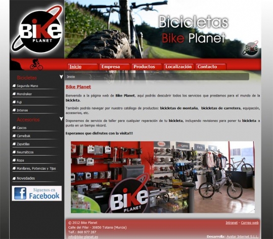 La página web de Bike Planet ya está en Internet