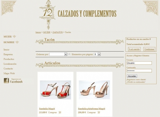 Elige y compra la moda y el estilo que prefieres en la página web de 12 Calzados y Complementos