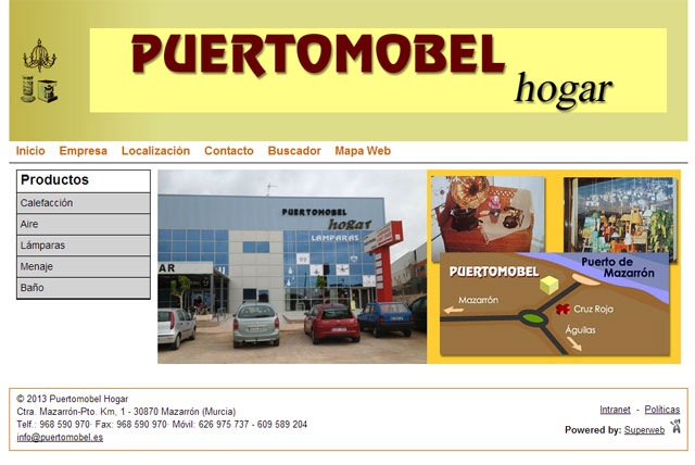 PuertoMobel Hogar cambia su antigua página web por una desarrollada con Superweb