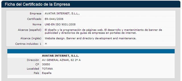 Avatar Internet, empresa creadora de Superweb, renueva un año más su compromiso con la calidad