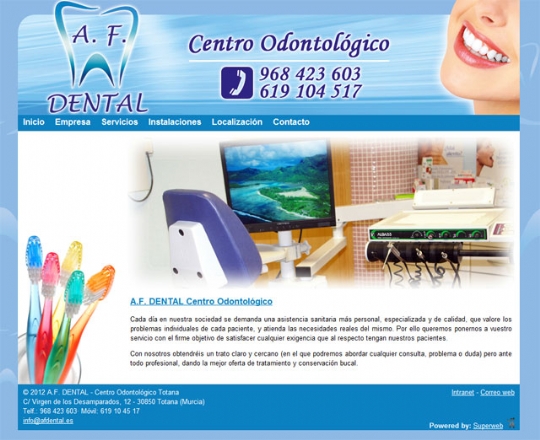 La Clínica A.F. Dental ya dispone de página web