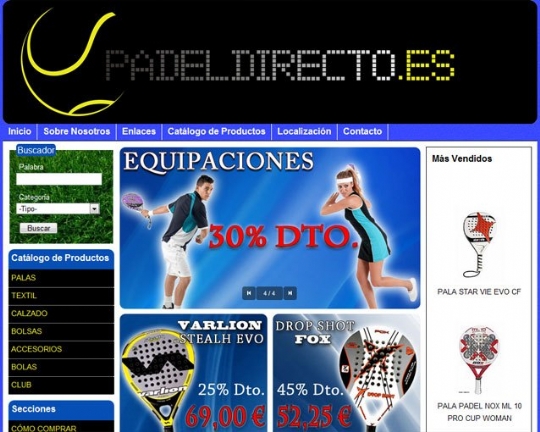 Ya puedes comprar tus productos de pádel en la nueva tienda online padeldirecto.es creada con Superweb