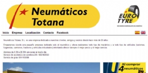 Neumáticos Totana estrena página web, desarrollada con 