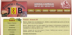 Pizzería – Burguer JB estrena página web